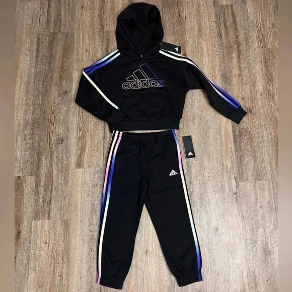 Adidas • Multi Colored Stripe 2 Piece Set - Picture 2 of 12